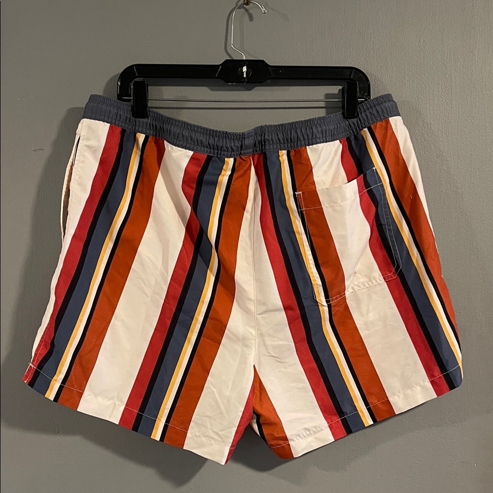 Pacsun Recycled 60's Striped 15" Swim Trunks Size XL - Picture 4 of 8